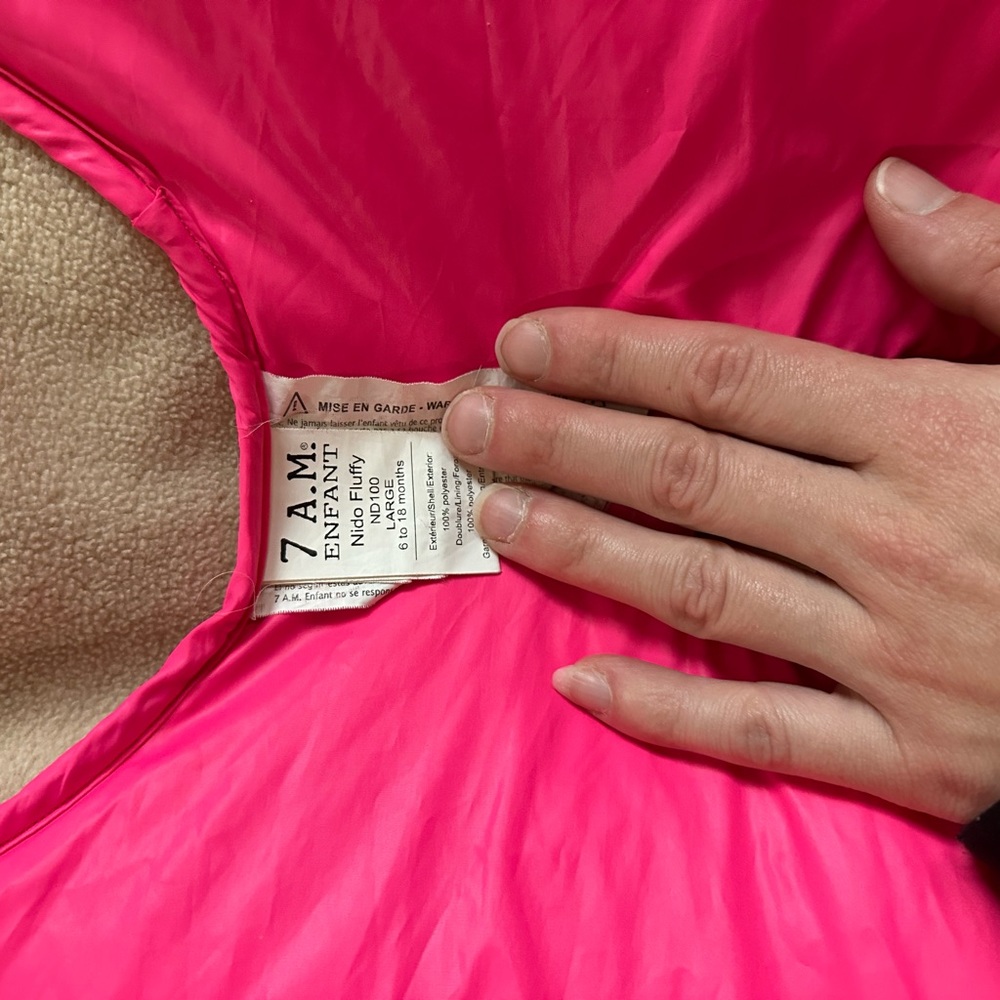 7 A.M. Enfant Kids Hot Pink Puffer Jacket - Picture 2 of 6